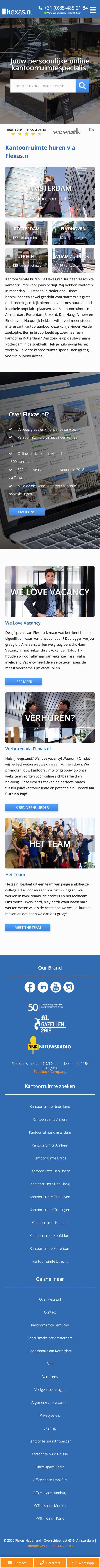 ontwerp en development website flexas.nl screenshot phone